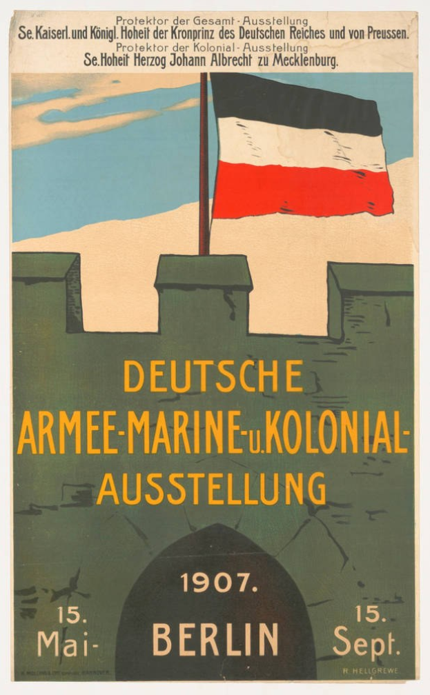 Deutsches Flagge über informativem Text zur Flagge