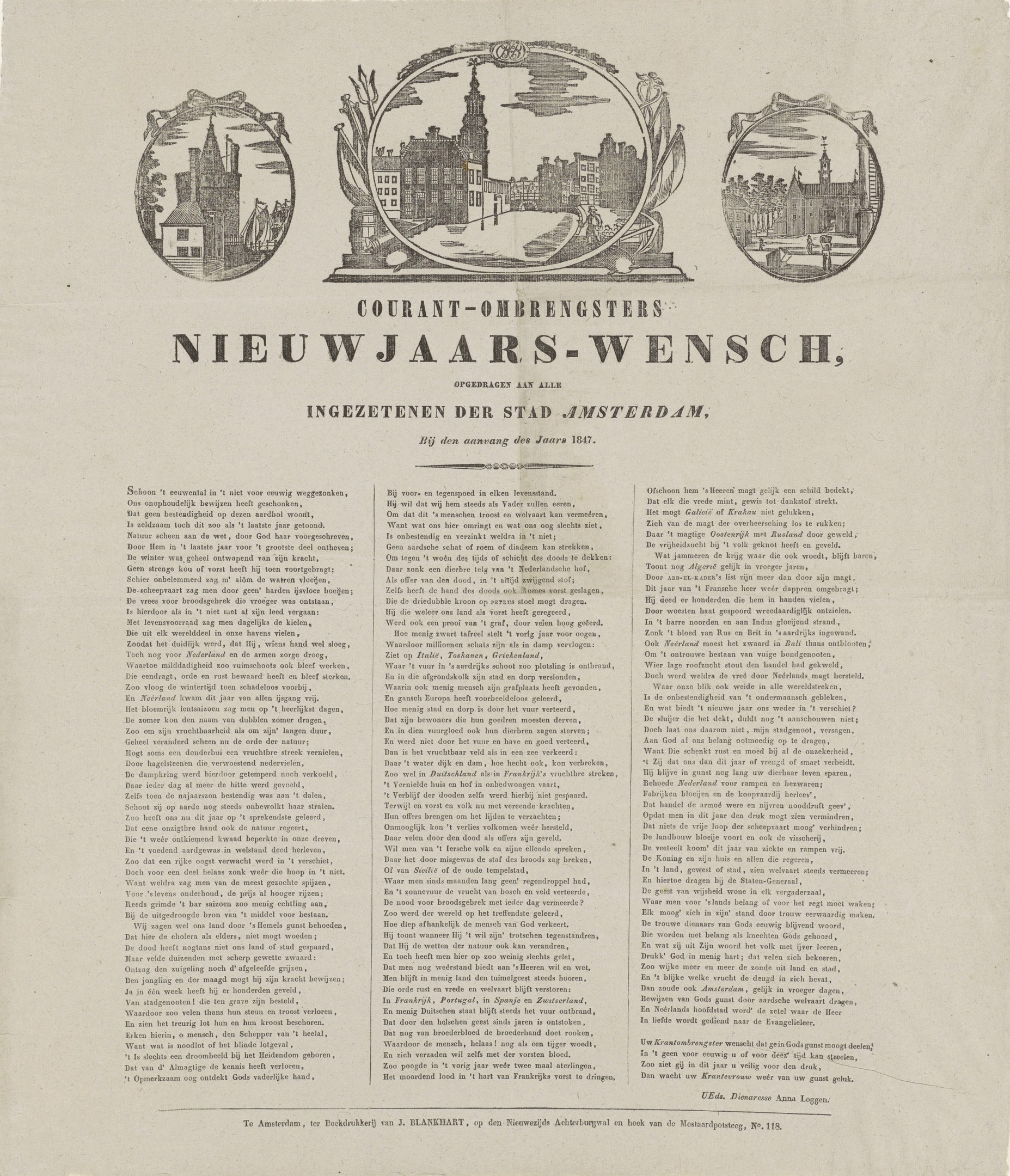 Alte Zeitung mit historischem Stadtfoto und Texten und Bildern.