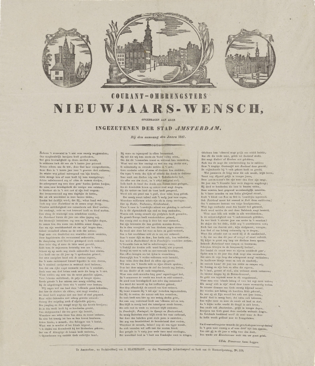 Alte Zeitung mit historischem Stadtfoto und Texten und Bildern.