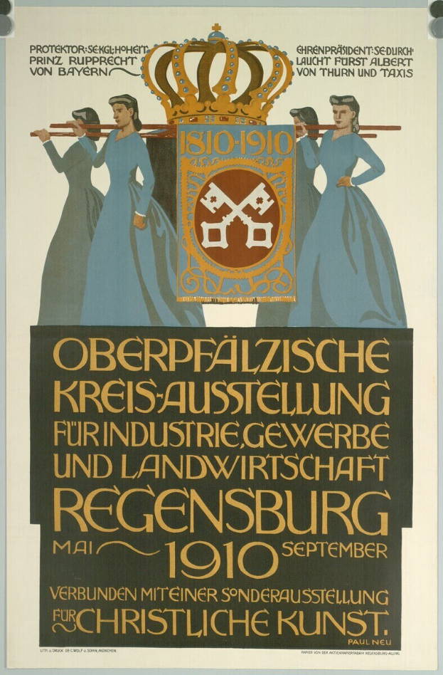 Plakat für die Deutsche Revolution im Jahr 1910, das eine Gruppe von Menschen und eine Krone zeigt, mit Text, der wahrscheinlich Informationen über das Ereignis enthält.