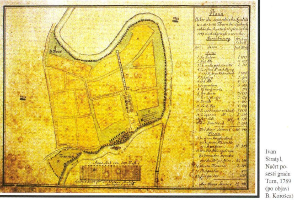 Ein detaillierter alter Stadtplan von Stuttgart, Deutschland, der Straßen, Gebäude, Sehenswürdigkeiten und Texte zeigt, die Informationen über die Bevölkerung, Sehenswürdigkeiten und Straßen der Stadt liefern.