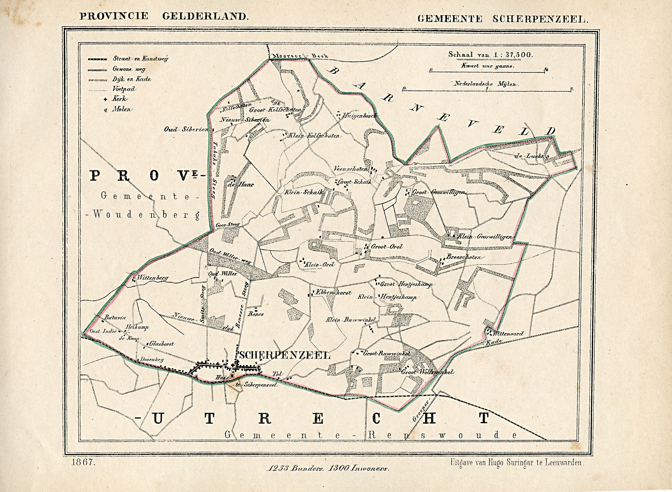 Alte detaillierte Karte der Stadt Provence, Frankreich, zeigt Straßen, Gebäude und Sehenswürdigkeiten mit Textanmerkungen.